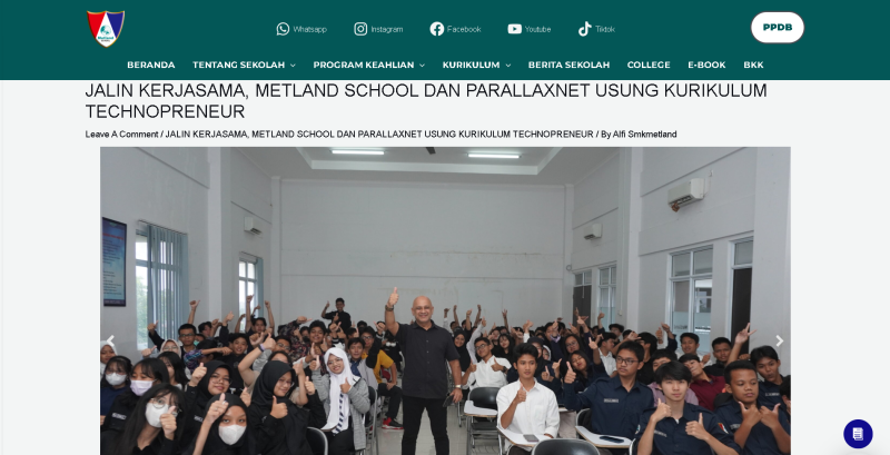 JALIN KERJASAMA, METLAND SCHOOL DAN PARALLAXNET USUNG KURIKULUM TECHNOPRENEUR